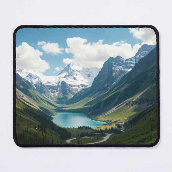 Item preview, Sinuous Mountain Road to Turquoise Alpine Lake designed and sold by Vida e Arte.