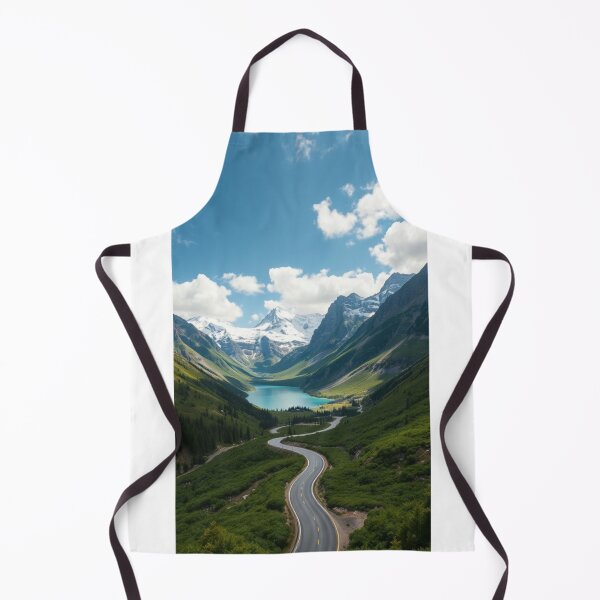 Item preview, Sinuous Mountain Road to Turquoise Alpine Lake designed and sold by Vida e Arte.