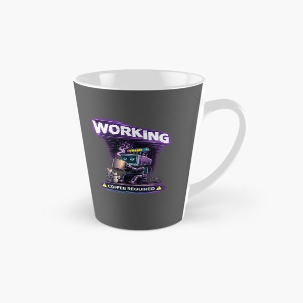 Item preview, Working – Coffee Required Funny Programmer Robot Coffee Meme designed and sold by NAJURE.