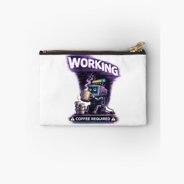 Item preview, Working – Coffee Required Funny Programmer Robot Coffee Meme designed and sold by NAJURE.