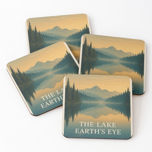 Item preview, The Lake – Earth’s Eye  Sunrise Nature Reflection Poster designed and sold by mbmstores.