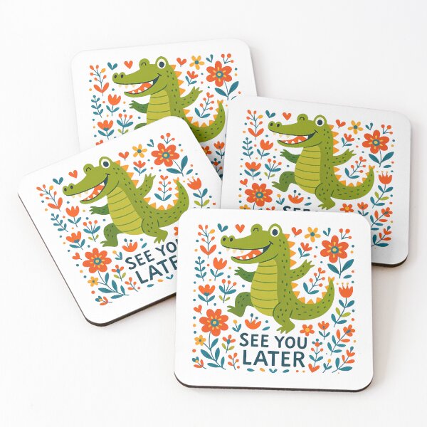 Item preview, See You Later Cute Alligator – Scandinavian Folk Art Nursery Rhyme by heidiannemorris © designed and sold by FOLK ART FUSION by heidiannemorris.