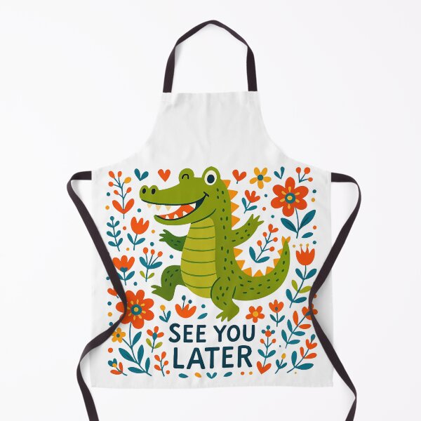 Item preview, See You Later Cute Alligator – Scandinavian Folk Art Nursery Rhyme by heidiannemorris © designed and sold by FOLK ART FUSION by heidiannemorris.