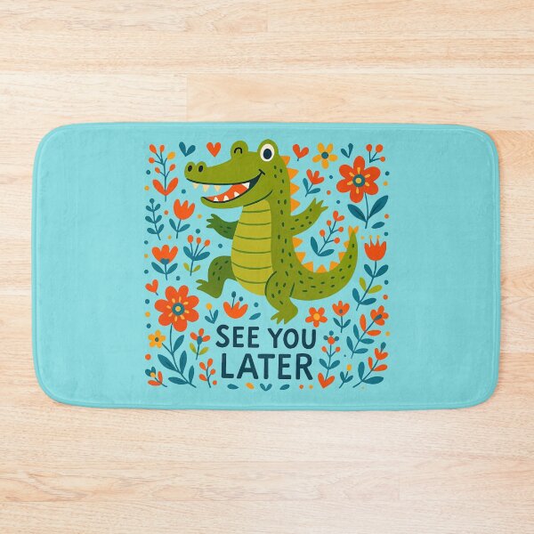Item preview, See You Later Cute Alligator – Scandinavian Folk Art Nursery Rhyme by heidiannemorris © designed and sold by FOLK ART FUSION by heidiannemorris.