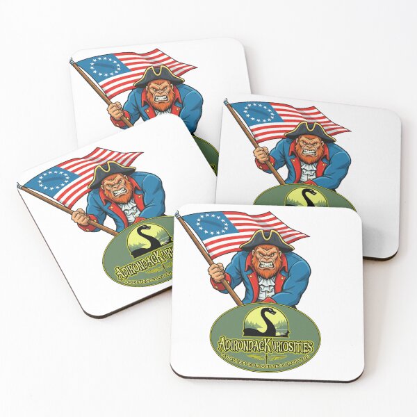 Item preview, Bigfoot with Betsey Ross Flag and Logo designed and sold by AdirondacKuriosities.