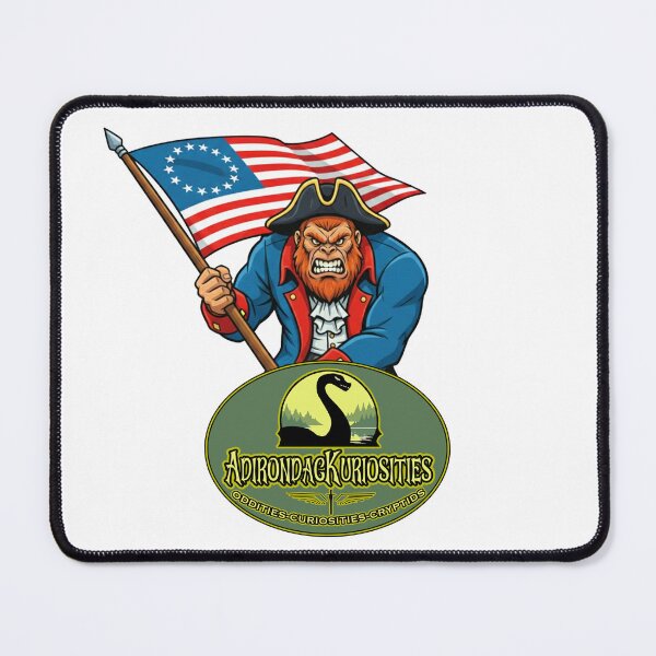 Item preview, Bigfoot with Betsey Ross Flag and Logo designed and sold by AdirondacKuriosities.