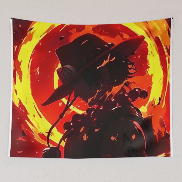 Item preview, Inferno Ring Anime Warrior – Fiery Shadow Flame Power Illustration designed and sold by Dyan4.