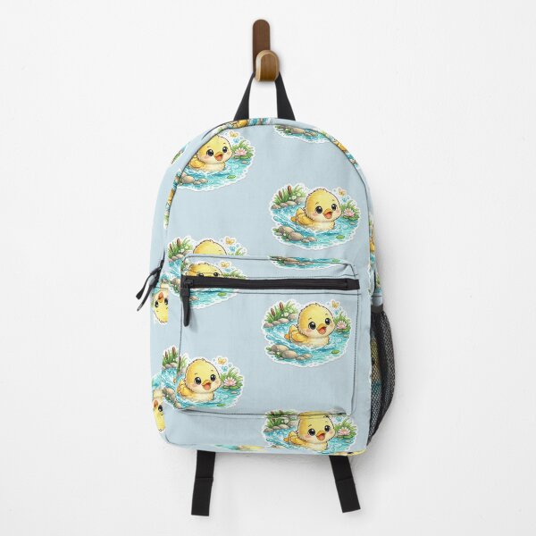 Item preview, Cute Baby Duck Sticker – Kawaii Duckling Swimming Cartoon Animal Sticker designed and sold by Qingtian814.