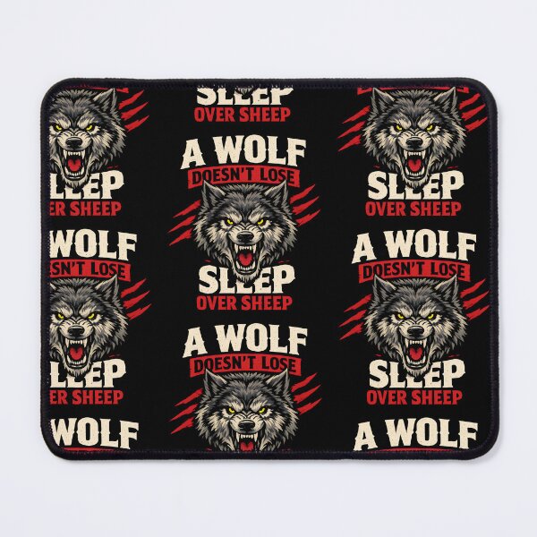 Item preview, A Wolf Doesnt Lose Sleep Over Sheep Motivational Wolf Design designed and sold by TeeTimeTreasure.