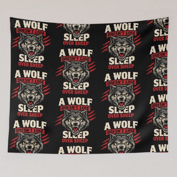 Item preview, A Wolf Doesnt Lose Sleep Over Sheep Motivational Wolf Design designed and sold by TeeTimeTreasure.