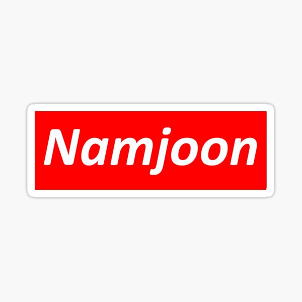 Namjoon Kawaii Stickers Redbubble - siplean supreme box logo crewneck pink roblox
