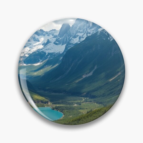 Item preview, Curving Mountain Road Overlooking Alpine Lake designed and sold by Vida e Arte.