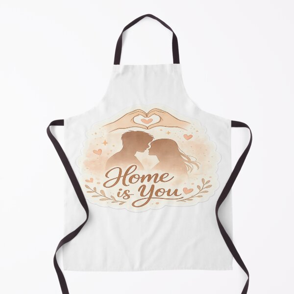 Item preview, Home is You - Romantic Couple Silhouette Illustration designed and sold by DesignerThreads.