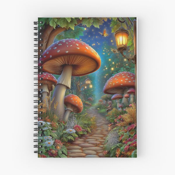 Aperçu de l'œuvre Chemin fantastique à travers la forêt enchantée des champignons créée et vendue par MyMagicalPlace.