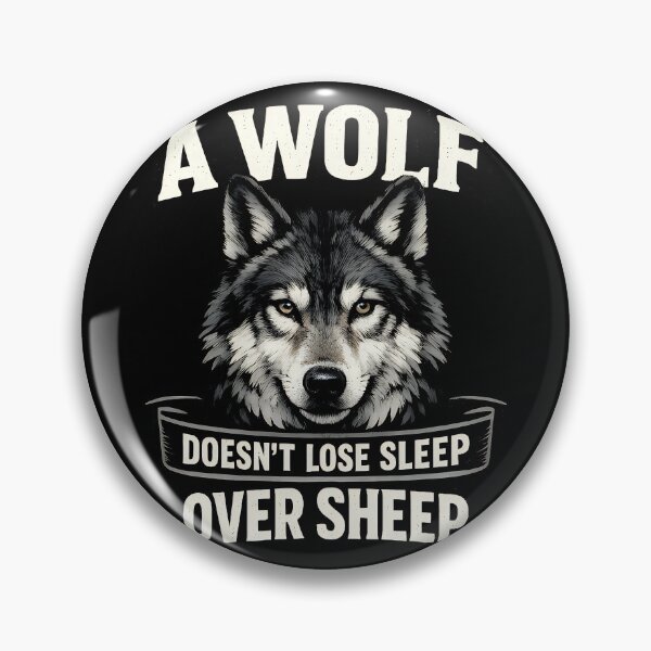 Item preview, A Wolf Doesnt Lose Sleep Over Sheep Stoic Wolf Quote Design designed and sold by TeeTimeTreasure.