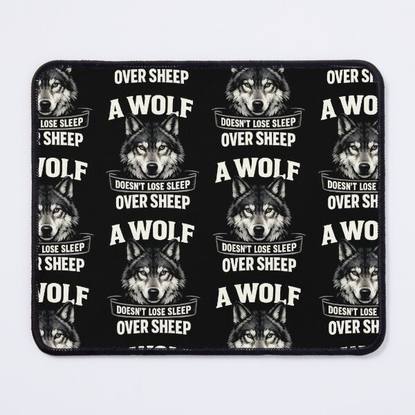 Item preview, A Wolf Doesnt Lose Sleep Over Sheep Stoic Wolf Quote Design designed and sold by TeeTimeTreasure.