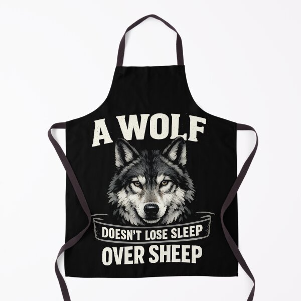 Item preview, A Wolf Doesnt Lose Sleep Over Sheep Stoic Wolf Quote Design designed and sold by TeeTimeTreasure.