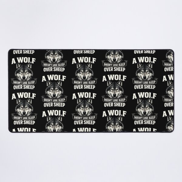 Item preview, A Wolf Doesnt Lose Sleep Over Sheep Stoic Wolf Quote Design designed and sold by TeeTimeTreasure.