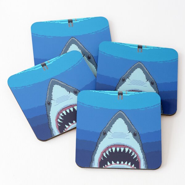Item preview, Great White Shark attack swimmer on the ocean designed and sold by pixeldizajn.