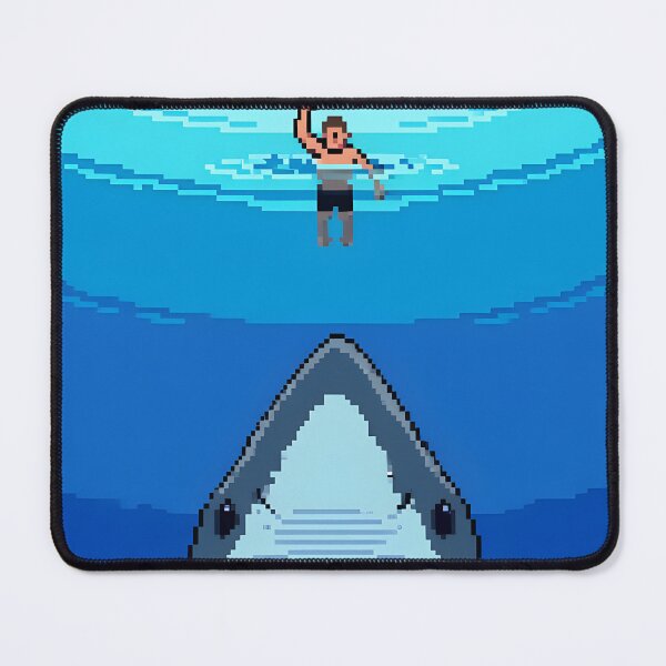 Item preview, Great White Shark attack swimmer on the ocean designed and sold by pixeldizajn.