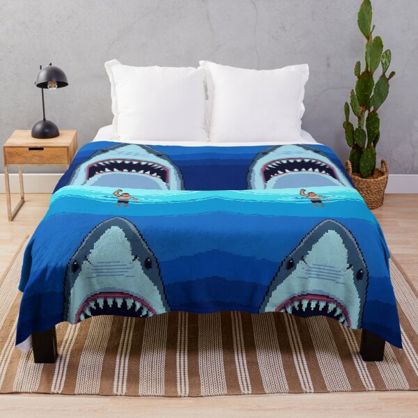 Item preview, Great White Shark attack swimmer on the ocean designed and sold by pixeldizajn.