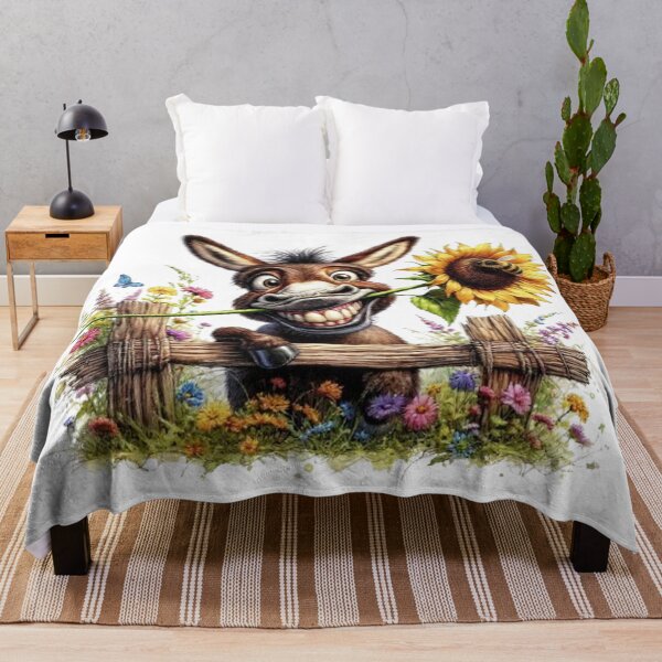 Item preview, Country Smile: The Funny Donkey with the Sunflower designed and sold by CHRIST5000.