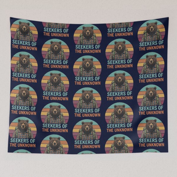 Item preview, Seekers of the Unknown – Retro Bear Explorer designed and sold by Dogandesighn.
