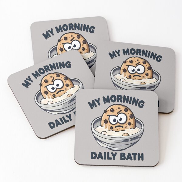 Item preview, My Morning Daily Bath – Funny Cookie Cereal Breakfast Design designed and sold by Art-Arcade6.