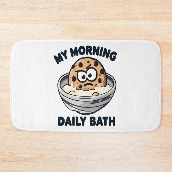 Item preview, My Morning Daily Bath – Funny Cookie Cereal Breakfast Design designed and sold by Art-Arcade6.