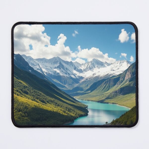 Item preview, Winding Mountain Highway Above Turquoise Alpine Lake designed and sold by Vida e Arte.