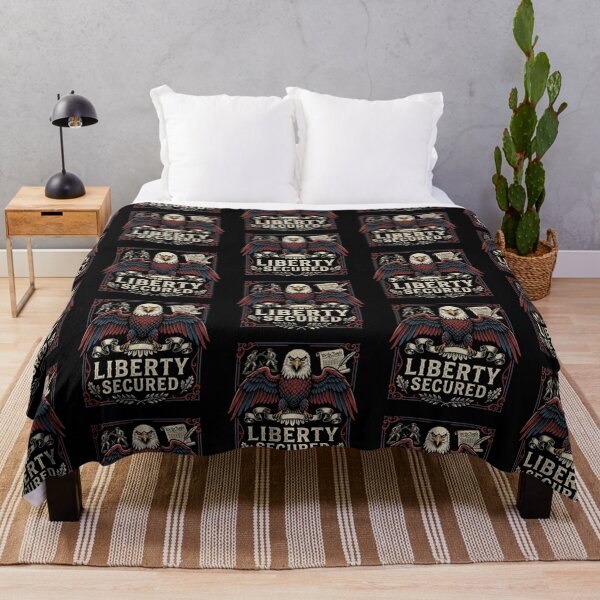 Item preview, Liberty Secured – Patriotic Eagle Emblem designed and sold by Dogandesighn.