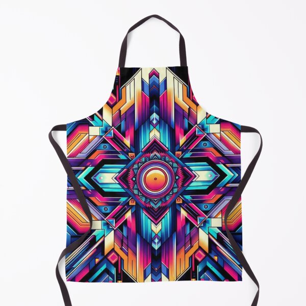 Item preview, Neon Symmetry – Psychedelic Geometric Burst designed and sold by Dogandesighn.