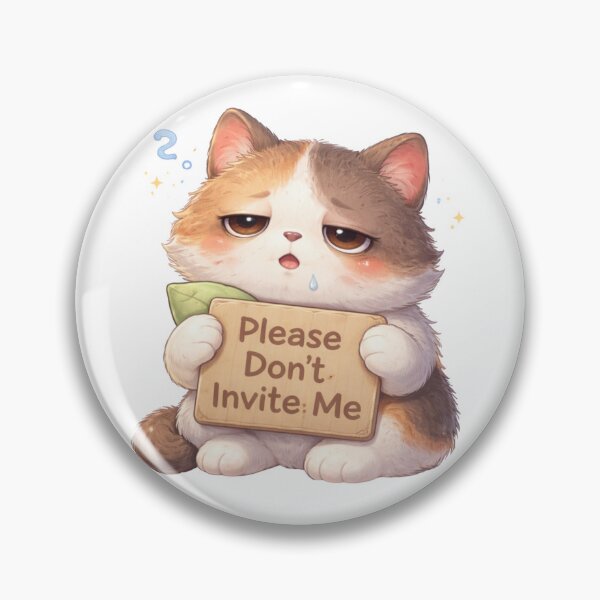 Item preview, Please Don't Invite Me Cat designed and sold by PriyankaSonara.