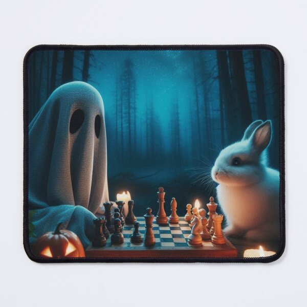 Item preview, Ghost and Rabbit – Whimsical Chess in the Forest designed and sold by Dogandesighn.