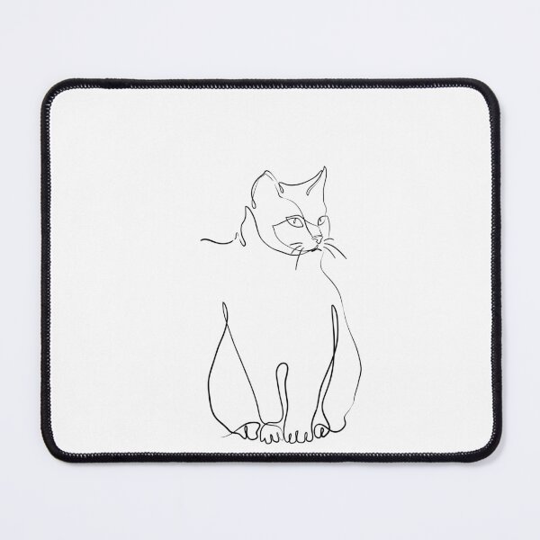 Item preview, Minimalist Single Line Cat Art Design designed and sold by DraftDose.