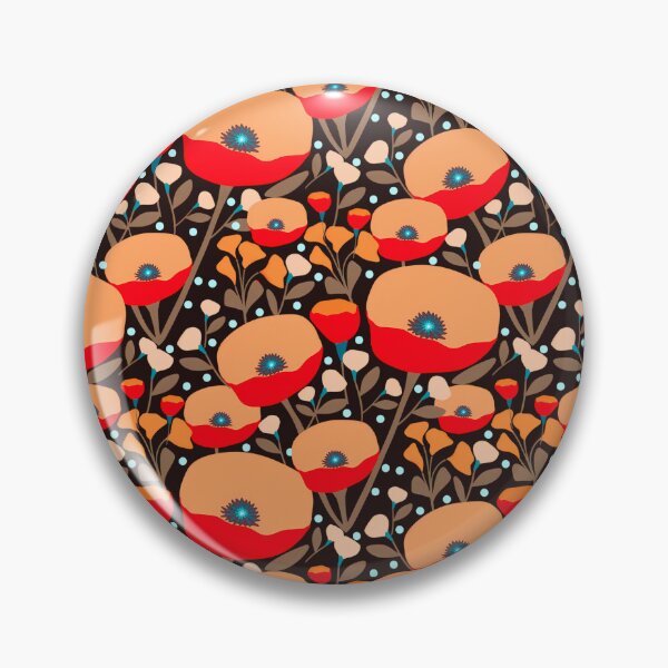 Item preview, Elegant Red Poppies in a Modern Magical Garden designed and sold by Clara Fruggeri.