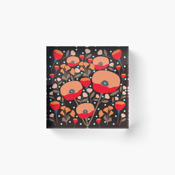 Item preview, Elegant Red Poppies in a Modern Magical Garden designed and sold by Clara Fruggeri.