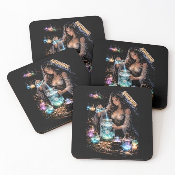 Item preview,  Aquarius Sorceress Gothic Zodiac Tee designed and sold by printedartgoods.