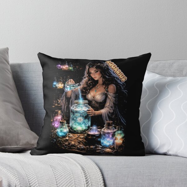 Item preview,  Aquarius Sorceress Gothic Zodiac Tee designed and sold by printedartgoods.