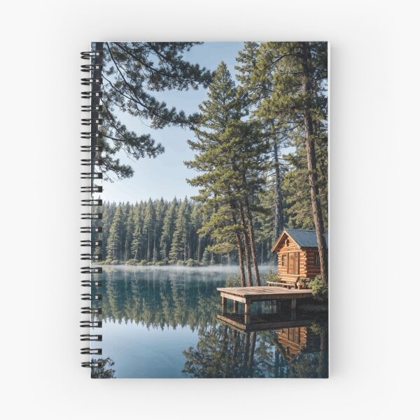 Item preview, Forest Lake Cabin – Peaceful Nature Landscape Poster designed and sold by SEIMEI2025.