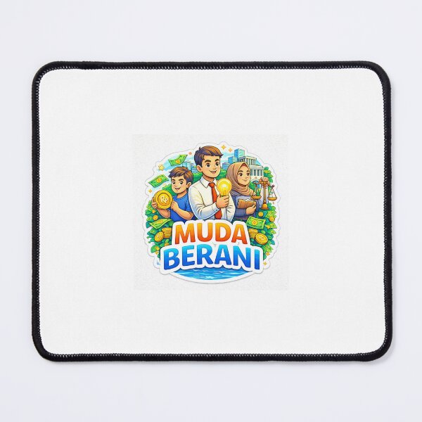 Item preview, MUDA BERANI Sticker – Young Ambitious, Money & Justice Cartoon Illustration designed and sold by Wander Pop Studio.