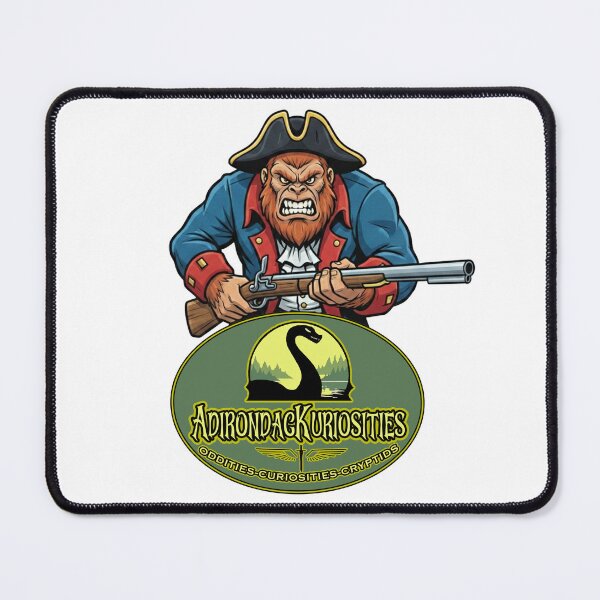 Item preview, Bigfoot with Musket and AdirondacKuriosities Logo designed and sold by AdirondacKuriosities.
