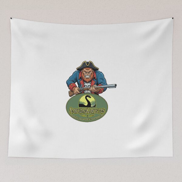 Item preview, Bigfoot with Musket and AdirondacKuriosities Logo designed and sold by AdirondacKuriosities.