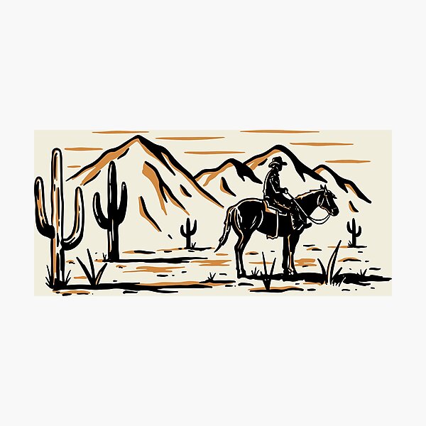 Item preview, Lone Cowboy designed and sold by SommersethArt.