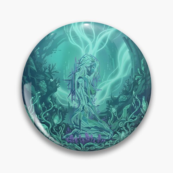 Item preview, Transformative Teal Cyberpunk Woman designed and sold by MarCinu Art.