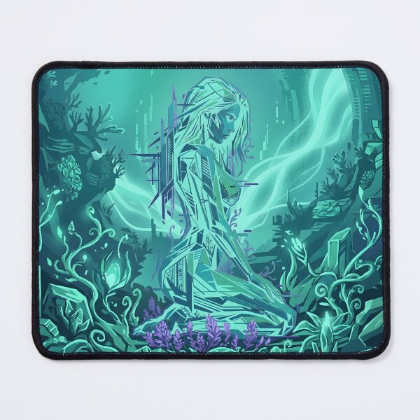 Item preview, Transformative Teal Cyberpunk Woman designed and sold by MarCinu Art.