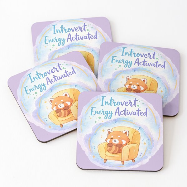 Item preview, Introvert Energy Activated – Cute Cozy Red Panda Introvert Aesthetic designed and sold by StickyDelights.