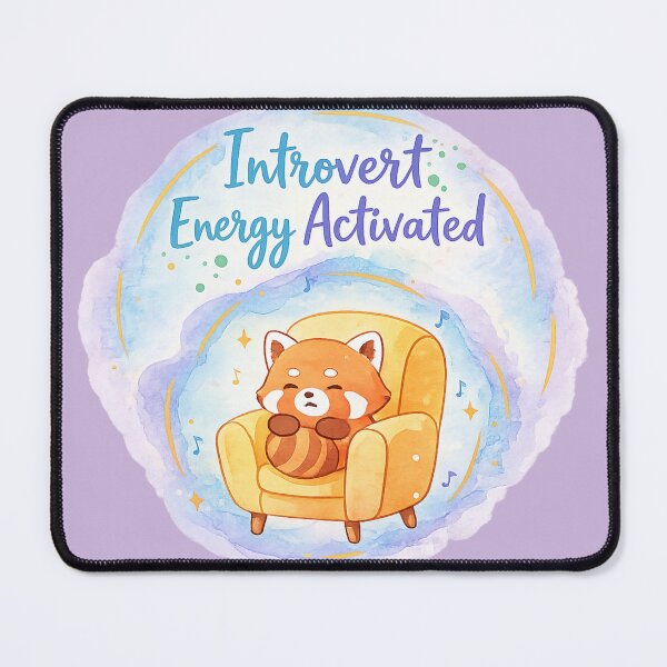 Item preview, Introvert Energy Activated – Cute Cozy Red Panda Introvert Aesthetic designed and sold by StickyDelights.