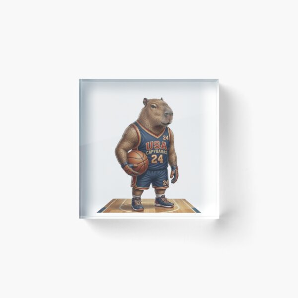Item preview, USA Capybara Basketball Player – Funny Capybara Sports Cartoon designed and sold by HubCreates.