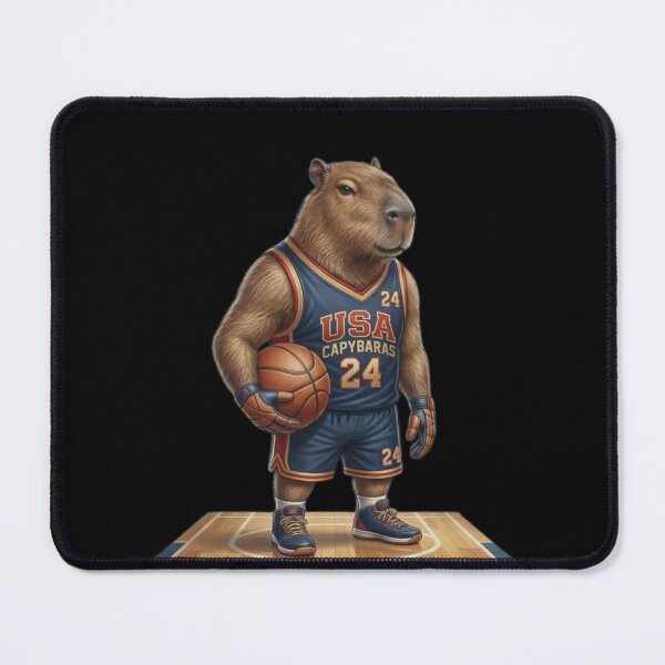 Item preview, USA Capybara Basketball Player – Funny Capybara Sports Cartoon designed and sold by HubCreates.
